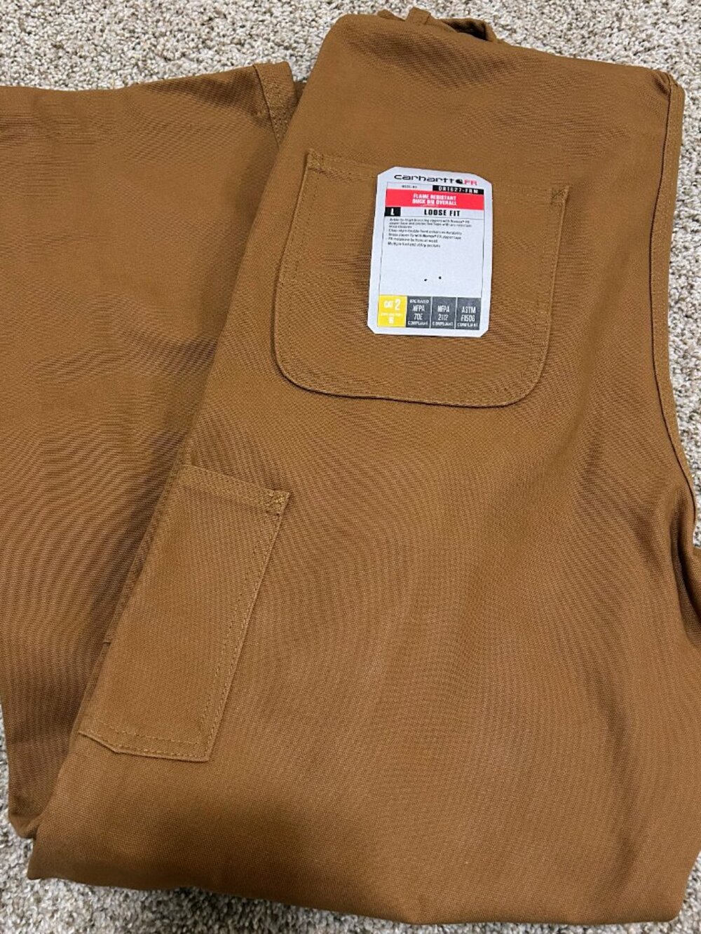 🆕 Carhartt FR Duck Bib Overalls – Heavy Duty Protection 🛠️ - Picture 3 of 4